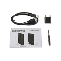 CHIEFTEC externí rámeček na SATA HDD 2,5" (max. 14.5mm), USB3.0, aluminium