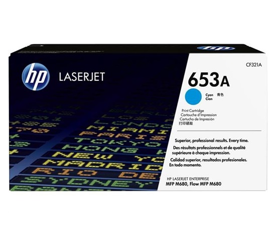 HP 653A Cyan LJ Toner Cart, CF321A (16,500 pages)
