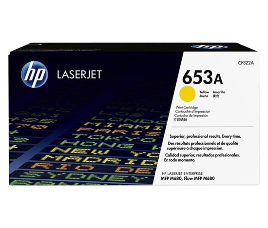 HP 653A Yellow LJ Toner Cart, CF322A (16,500 pages)