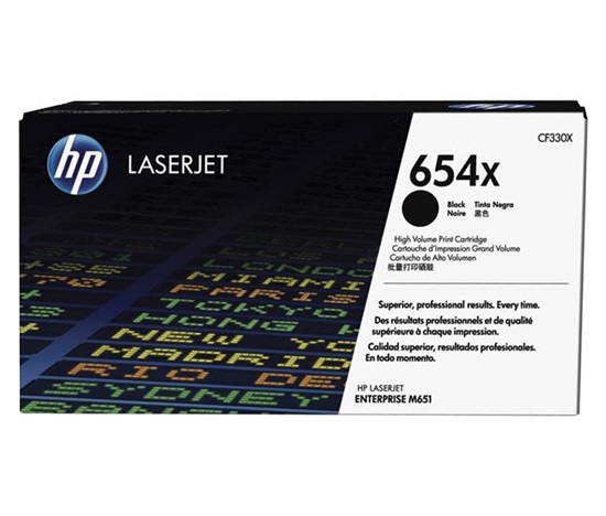 HP 654X Black LJ Toner Cart, CF330X (20,500 pages)