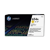 HP 654A Yellow LJ Toner Cart, CF332A (15,000 pages)