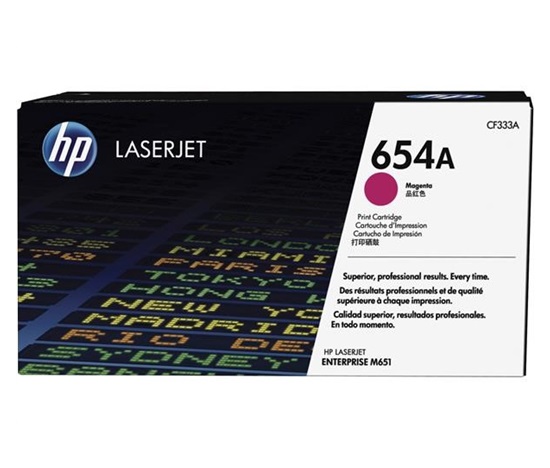HP 654A Magenta LJ Toner Cart, CF333A (15,000 pages)