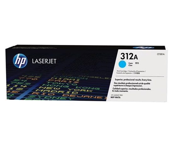 HP 312A Cyan LJ Toner Cart, CF381A (2,700 pages)