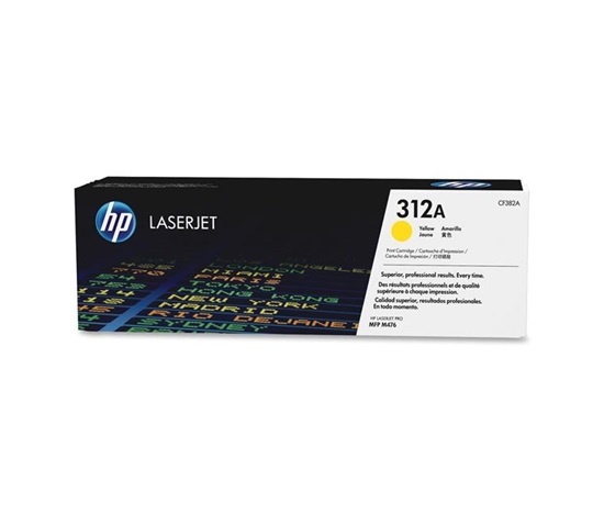 HP 312A Yellow LJ Toner Cart, CF382A (2,700 pages)
