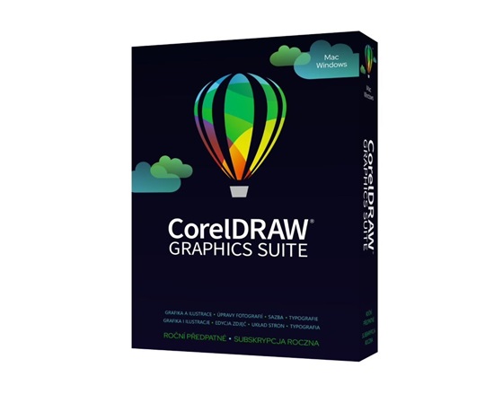 CorelDRAW Graphics Suite 365 dní pronájem licence (Single) EN/FR/DE/IT/SP/BP/NL/CZ/PL
