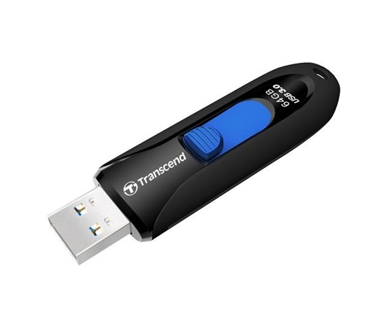 TRANSCEND Flash Disk 64GB JetFlash®790, USB 3.1 (R:90/W:30 MB/s) černá/modrá