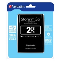 VERBATIM Externí HDD 2TB Store ‘n‘ Go USB 3.0, Black