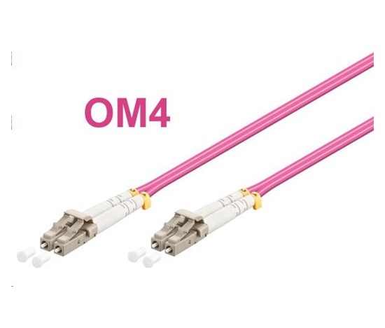 Duplexní patch kabel MM 50/125, OM4, LC-LC, LS0H, 2m