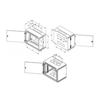 TRITON 19" dvoudílný rozvaděč 6U/600mm, 6 pozic pro ventilátory