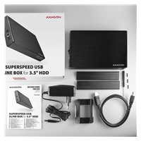 AXAGON EE35-XA3, USB3.0 - SATA, 3.5" aluminiowa obudowa zewnętrzna