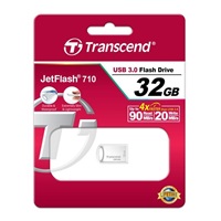 TRANSCEND Flash Disk 32GB JetFlash®710S, USB 3.0 (R:90/W:20 MB/s) stříbná