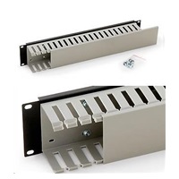 TRITON 19" vyvazovací panel 2U jednostranná plastová lišta, šedá