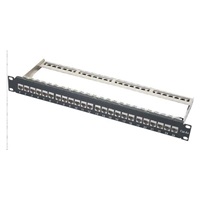 XtendLan Patch panel, 19'', 24 portů, vyjmutelné keystone, Cat6a, stíněný