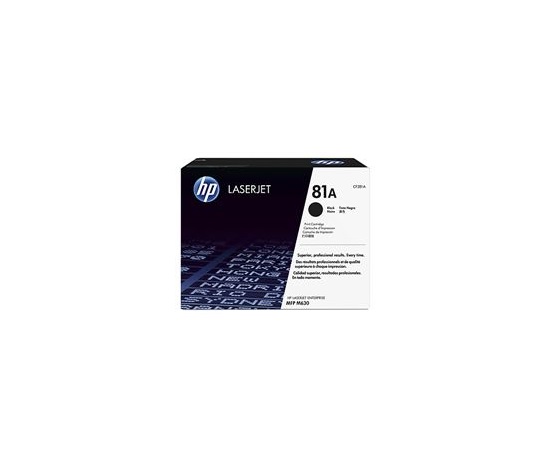 HP 81A Black LJ Toner Cart, CF281A (10,500 pages)