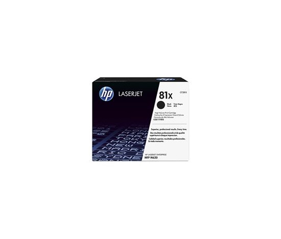 HP 81X Black LJ Toner Cart, High Yield, CF281X (25,000 pages)