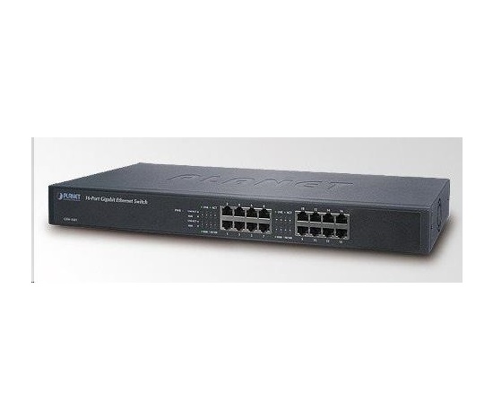 Planet GSW-1601 Switch, 16 x 10/100/1000, kov, rackmount