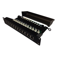 10" Patch panel XtendLan 12port, STP, Cat6, krone, černý