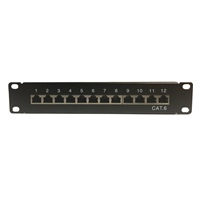 10" Patch panel XtendLan 12port, STP, Cat6, krone, černý