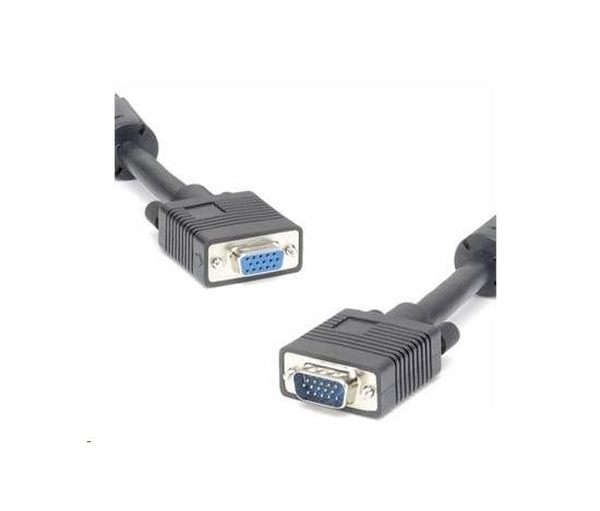 PREMIUMCORD Kabel VGA prodlužovací 5m (HD15M/F, dvojité stínění, feritová jádra)