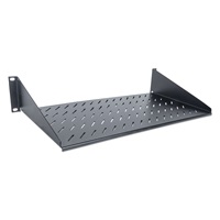 Intellinet police do racku 19", Fixed Shelf, 2U, 250mm depth, Front mounting, max load 25kg, Black