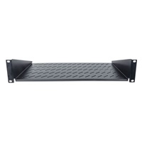 Intellinet police do racku 19", Fixed Shelf, 2U, 250mm depth, Front mounting, max load 25kg, Black