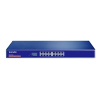 Tenda TEG1016G 16-Port Gigabit Ethernet Switch, 10/100/1000 Mb/s, Rackmount