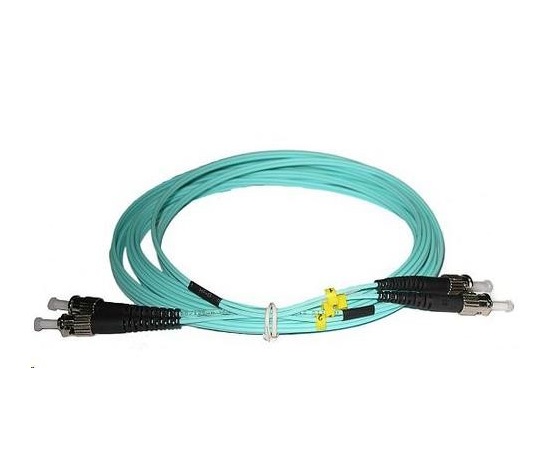Duplexní patch kabel MM 50/125, OM3, ST-ST, LS0H, 1m