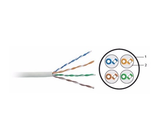 UTP kabel LYNX, Cat5E, drát, LS0H, Dca, šedý, 305m