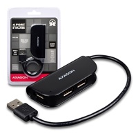 AXAGON - HUE-X4B Hub czteroportowy zewnętrzny 4x USB2.0 READY BLACK hub
