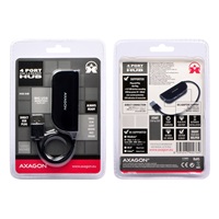 AXAGON - HUE-X4B Hub czteroportowy zewnętrzny 4x USB2.0 READY BLACK hub