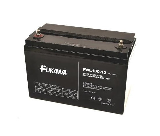 Baterie - FUKAWA FWL 100-12 (12V/100Ah - M8), životnost 10let