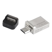 TRANSCEND Flash Disk 32GB JetFlash®880S, USB 3.0/micro USB (R:90/W:20 MB/s) stříbrná