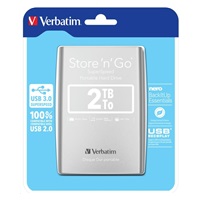 VERBATIM HDD 2.5" 2TB Store ‘n‘ Go USB 3.0, Silver