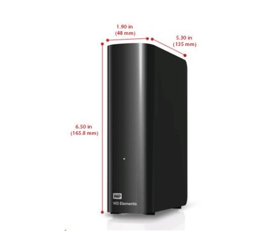 WD Elements Desktop 4TB, Externí HDD, USB 3.0, černá
