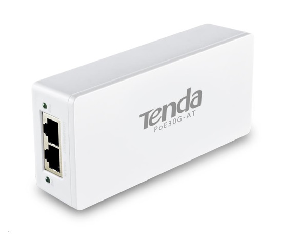 Tenda PoE30G-AT Gigabit Ethernet Power Injector, 30W, 802.3at, 802.3af,48V,PD Autodet.