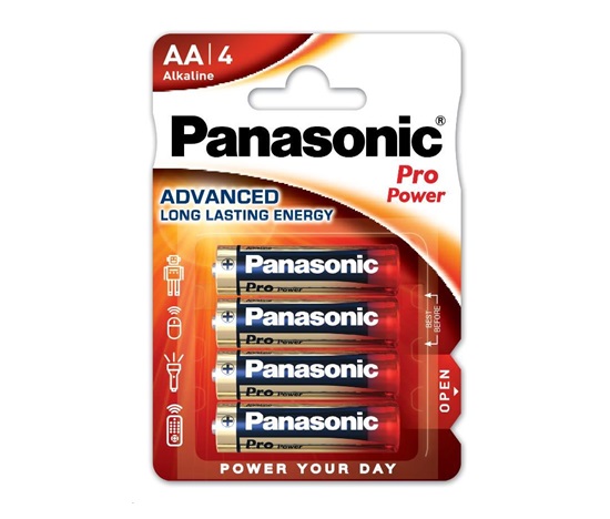 PANASONIC Alkalické baterie Pro Power LR6PPG/4BP AA 1,5V (Blistr 4ks)