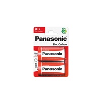 PANASONIC Zinkouhlíkové baterie Red Zinc R20RZ/2BP EU D 1,5V (Blistr 2ks)