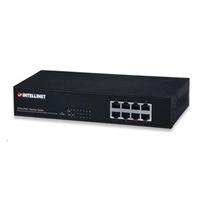 Intellinet 8-Port 10/100 PoE+ Switch, 66W PoE budget