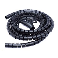 CONNECT IT trubice pro vedení kabelů WINDER, 2,5m x 20mm, černá (organizér kabelů)