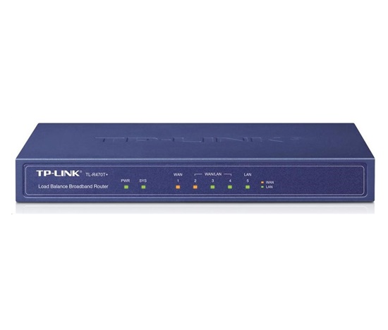 TP-Link TL-R470T+ směrovač s rozdělováním zátěže (1xWAN,1xLAN,3xWAN/LAN)