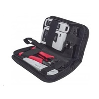 Intellinet 4-Piece Network Tool Kit, sada nářadí: cable tester, krimpovací kleště, LSA narážecí nástroj, stripovač