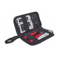 Intellinet 4-Piece Network Tool Kit, sada nářadí: cable tester, krimpovací kleště, LSA narážecí nástroj, stripovač