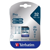 VERBATIM SDHC karta 32GB Pro, U3, V30