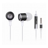 GEMBIRD sluchátka s mikrofonem MHS-EP-001 pro MP3, kovová, Black