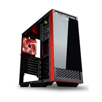 IN WIN skříň 503 Black, Midi Tower, průhledný bok, USB 3.0, bez zdroje, Black