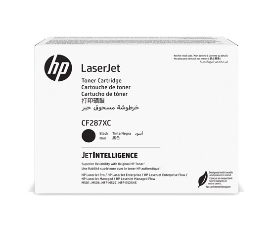 HP 87X Black LJ Toner Cart, CF287XC, CONTRACT (18,000 pages)