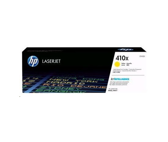 HP 410X Yellow LJ Toner Cart, CF412XC, CONTRACT (5,000 pages)