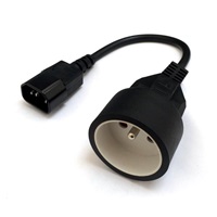 Redukce pro UPS (IEC320-C14) - FR zásuvka (CEE7/5), 30cm