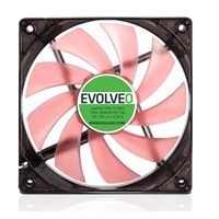 EVOLVEO 12L1RD ventilátor 120mm, 4 LED červený, 3pin