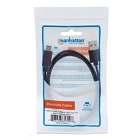 MANHATTAN Kabel USB 2.0 C, C Male / A Male, 1m, černý